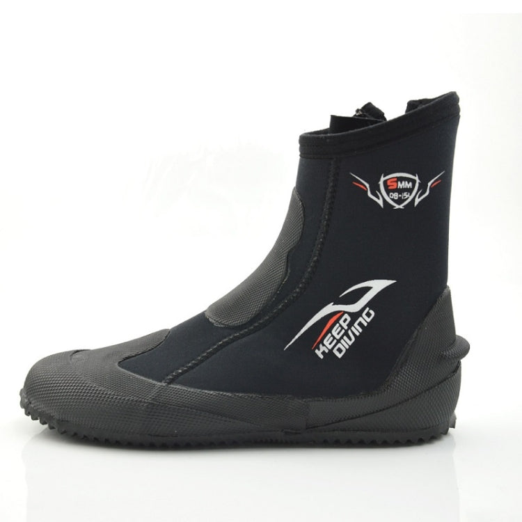 KEEP DIVING DB-151 5mm Thick Neoprene High-Top Diving Boots Wading Fish Antiskid Vulcanized Sole Shoes, S (36-38), M (39-40), L (41-42), XL (43-44), 2XL (45-46), 3XL (47-48)