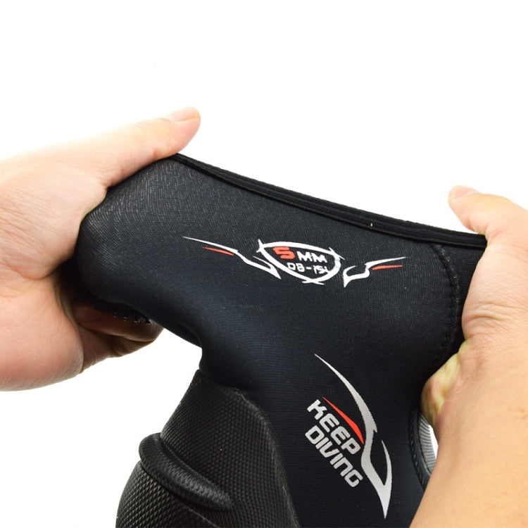 KEEP DIVING DB-151 5mm Thick Neoprene High-Top Diving Boots Wading Fish Antiskid Vulcanized Sole Shoes, S (36-38), M (39-40), L (41-42), XL (43-44), 2XL (45-46), 3XL (47-48)