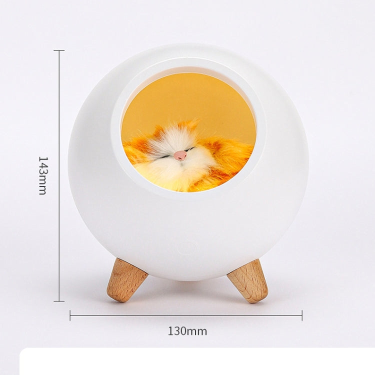 Pet Housing Bluetooth Nightlight Rechargeable Little Cat Desktop Night Light, Pink, Green, White