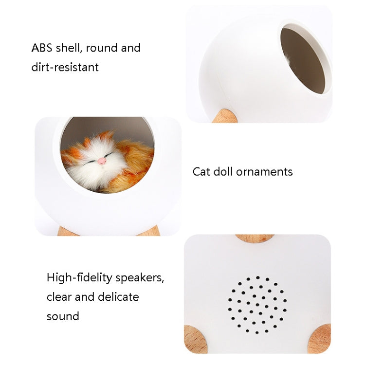 Pet Housing Bluetooth Nightlight Rechargeable Little Cat Desktop Night Light, Pink, Green, White