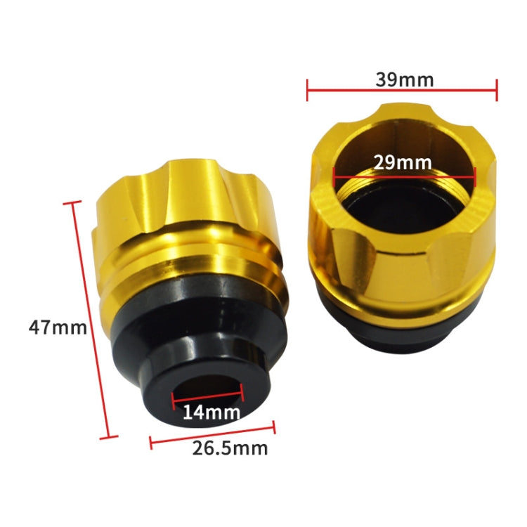 2 Pairs Motorcycle Modified Accessories Anti-Drop Cup CNC Aluminum Alloy Anti-Collision And Shock Absorbing Front Fork Cup, Red, Black, Golden, Blue, Silver, Purple, Orange