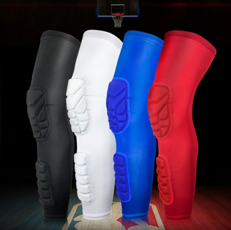 A Pair  Extended Sports Knee Pads Thigh and Calf Cover Outdoor Climbing Football Basketball Riding Protective Gear, M (Black), L (Black), XL (Black), M (White), L  (White), XL (White), M (Red), L (Red), XL (Red), M (Blue), L  (Blue), XL  (Blue)
