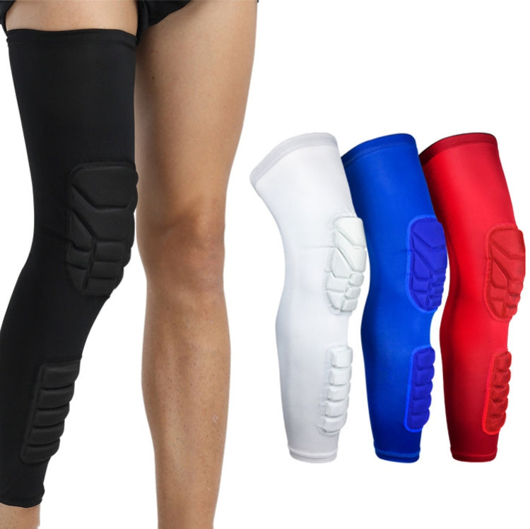 A Pair  Extended Sports Knee Pads Thigh and Calf Cover Outdoor Climbing Football Basketball Riding Protective Gear, M (Black), L (Black), XL (Black), M (White), L  (White), XL (White), M (Red), L (Red), XL (Red), M (Blue), L  (Blue), XL  (Blue)
