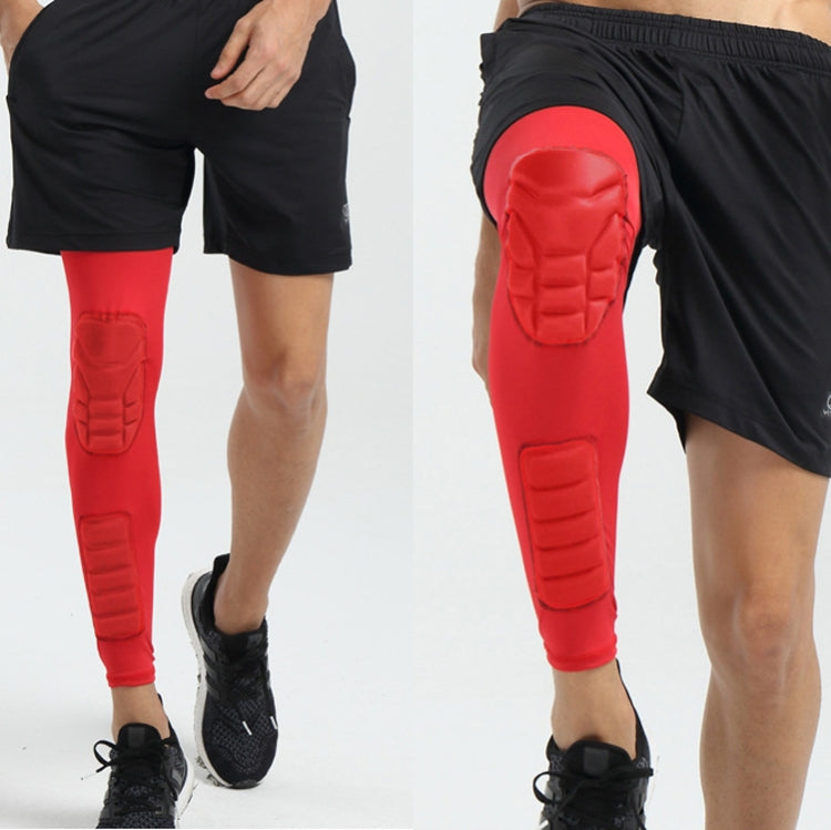 A Pair  Extended Sports Knee Pads Thigh and Calf Cover Outdoor Climbing Football Basketball Riding Protective Gear, M (Black), L (Black), XL (Black), M (White), L  (White), XL (White), M (Red), L (Red), XL (Red), M (Blue), L  (Blue), XL  (Blue)