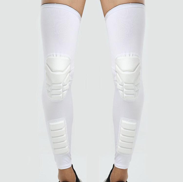 A Pair  Extended Sports Knee Pads Thigh and Calf Cover Outdoor Climbing Football Basketball Riding Protective Gear, M (Black), L (Black), XL (Black), M (White), L  (White), XL (White), M (Red), L (Red), XL (Red), M (Blue), L  (Blue), XL  (Blue)