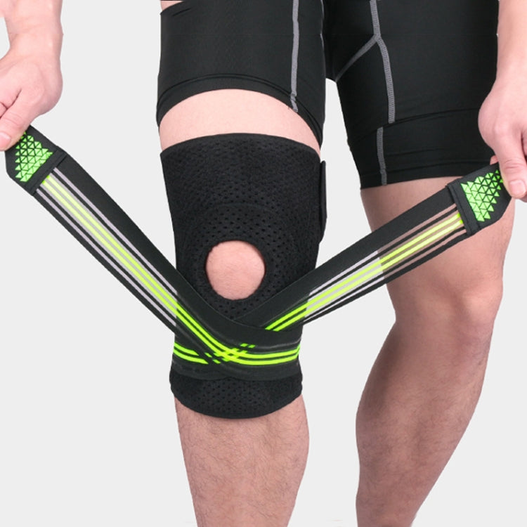 Sports Spring Supported Knee Brace Compression Protection Patella Riding Protective Gear, One Size, Patella Riding Protective Gear(Black / Gray), Patella Riding Protective Gear(Black / Orange), Patella Riding Protective Gear(Black / Red)               ...