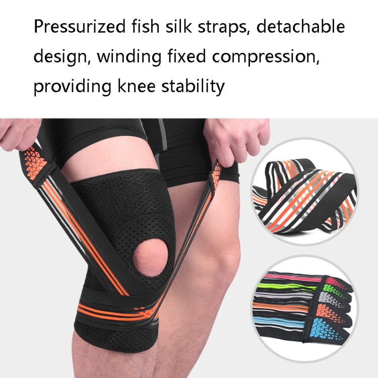 Sports Spring Supported Knee Brace Compression Protection Patella Riding Protective Gear, One Size, Patella Riding Protective Gear(Black / Gray), Patella Riding Protective Gear(Black / Orange), Patella Riding Protective Gear(Black / Red)               ...