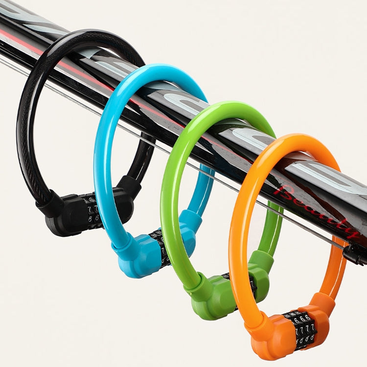 Bicycle Portable Four Password Ring Locks Outdoor Anti-Theft Lock, Anti-Theft Lock(Green), Anti-Theft Lock(Blue), Anti-Theft Lock(Black), Anti-Theft Lock(Orange)