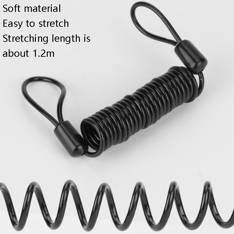 5 PCS Bicycle Portable Reminder Rope Motorcycle Helmet Anti-Theft Spring Rope Travel Wire Rope