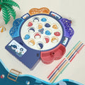 Magnetic Fishing Toy Children Educational Multifunctional Music Rotating Fishing Plate, Blue Battery Style+15 Fish 4 Rods, Pink Battery Style+15 Fish 4 Rods, Blue Charging Style+15 Fish 4 Rods, Blue Battery Style+24 Fish 5 Rods                         ...