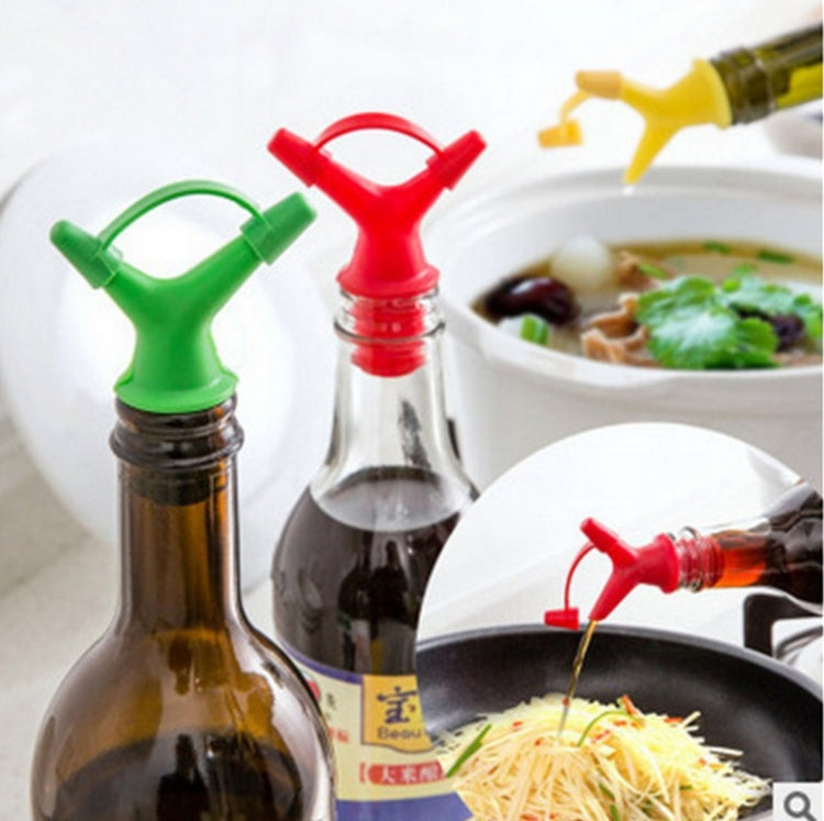 10 PCS Double-Headed Soy Sauce Bottle Mouth Bottle Stopper Wine Bottle Cover Color Random Delivery, Double-Headed Shape