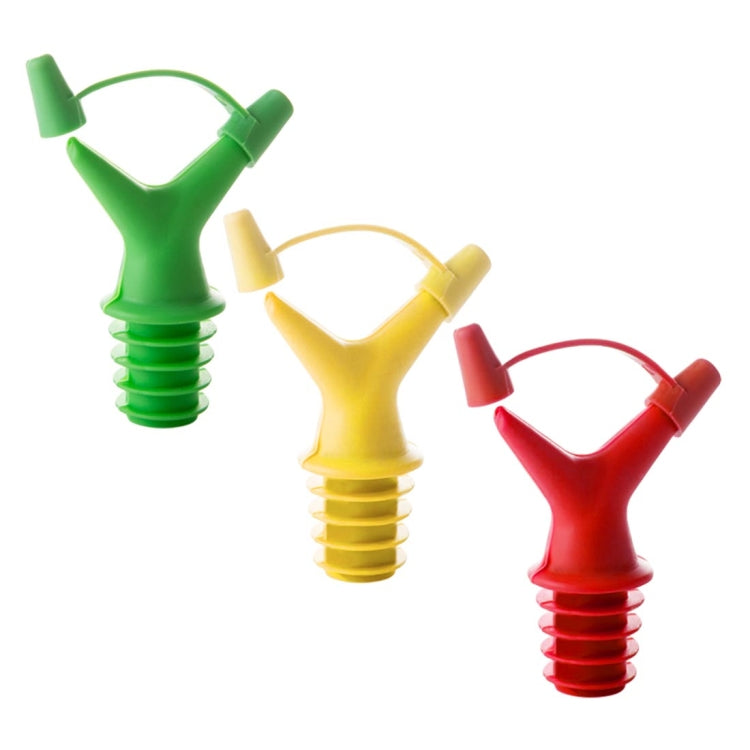 10 PCS Double-Headed Soy Sauce Bottle Mouth Bottle Stopper Wine Bottle Cover Color Random Delivery, Double-Headed Shape