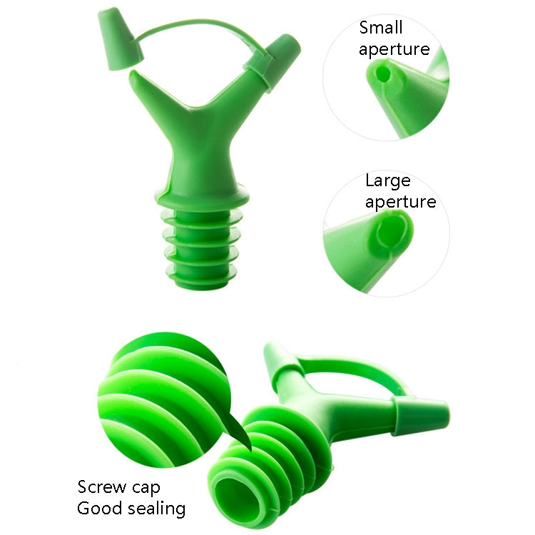 10 PCS Double-Headed Soy Sauce Bottle Mouth Bottle Stopper Wine Bottle Cover Color Random Delivery, Double-Headed Shape
