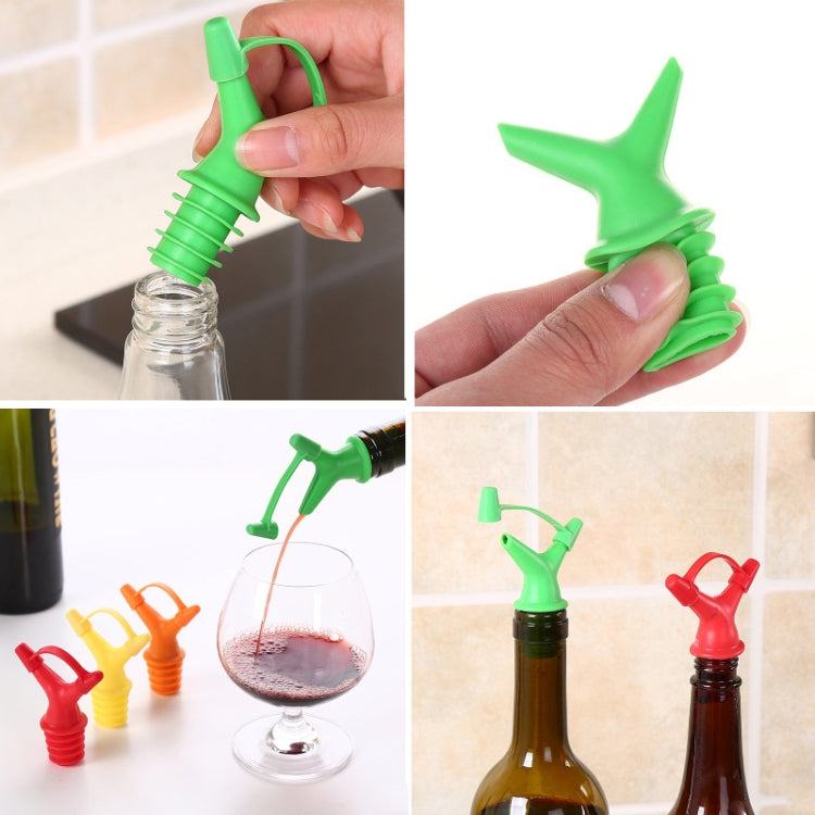 10 PCS Double-Headed Soy Sauce Bottle Mouth Bottle Stopper Wine Bottle Cover Color Random Delivery, Double-Headed Shape