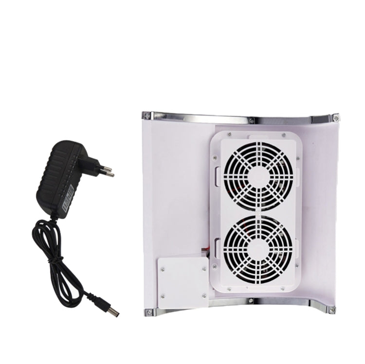 80W Nail Vacuum Cleaner Desktop Fan Vacuum Cleaner,EU Plug, White, Purple