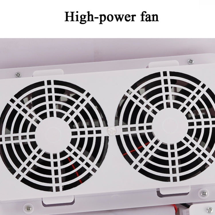 80W Nail Vacuum Cleaner Desktop Fan Vacuum Cleaner,EU Plug, White, Purple