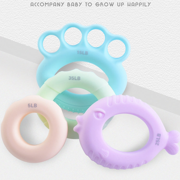 Children Grip Ring Finger Strength Training Finger Power Device, Specification: 5LB (Finite Orange Pink), 5LB (Finite Orange Pink), 15LB (Finite Light Blue), 25LB (Finite Light Purple), 35LB (Finite Light Green), 5LB (Olive Orange Pink)                ...