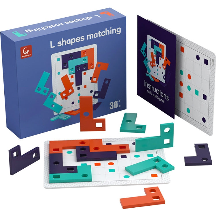 MOONDOG L-Shaped Matching Building Blocks Children Educational Logical Thinking Training Puzzle, MOONDOG L-Shaped Blocks