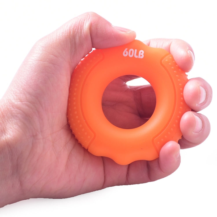 Silicone Gripper Finger Exercise Grip Ring, Specification: 60LB(Dot Orange), 20LB (Dot Green), 40LB (Dot Blue), 60LB(Dot Orange), 80LB(Dot Purple), 100LB (Dot Gray), 30LB (General Yellow), 40LB (General Rose Red), Universal point of 50LB blue          ...
