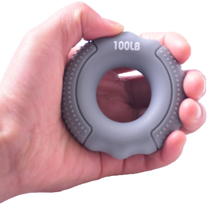 Silicone Gripper Finger Exercise Grip Ring, Specification: 60LB(Dot Orange), 20LB (Dot Green), 40LB (Dot Blue), 60LB(Dot Orange), 80LB(Dot Purple), 100LB (Dot Gray), 30LB (General Yellow), 40LB (General Rose Red), Universal point of 50LB blue          ...