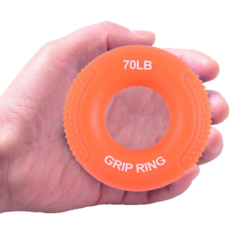 Silicone Gripper Finger Exercise Grip Ring, Specification: 60LB(Dot Orange), 20LB (Dot Green), 40LB (Dot Blue), 60LB(Dot Orange), 80LB(Dot Purple), 100LB (Dot Gray), 30LB (General Yellow), 40LB (General Rose Red), Universal point of 50LB blue          ...