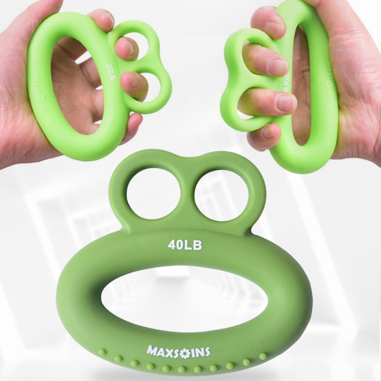 MAXSOINS MXO-DOUBLE-001 Frog Shape Finger Grip Training Device Finger Grip Ring, 20LB (Double-sided Green), 30LB (Double-sided Blue), 40LB (Double-sided Orange), 50LB (Double-sided Purple), 40LB (Bearded Grass Green), 20LB (Plane Green), 30LB (Plane Bl...