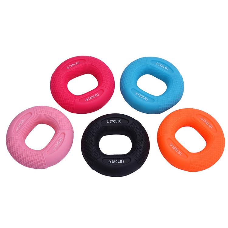 Adjustable Strength Silicone Gripper Arm Muscle Strength Rehabilitation Training Fitness Equipment, Colour: 20/30LB （Pink）, 20/30LB （Pink）, 30 / 40LB（Rose Red）, 40 / 50LB（Blue）, 50 / 60LB（Orange）, 70 / 80LB（Black）