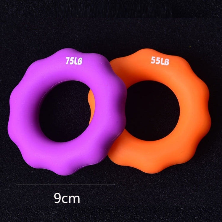 Silicone Finger Marks Grip Device Finger Exercise Grip Ring, Specification: 15LB (Green), 15LB (Green), 35LB (Blue), 55LB (Orange), 75LB (Purple), 95LB (Gray)