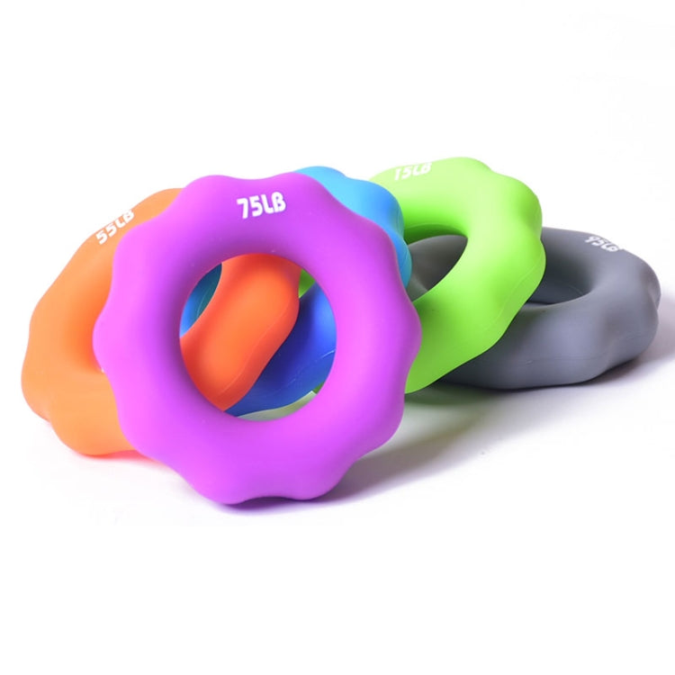 Silicone Finger Marks Grip Device Finger Exercise Grip Ring, Specification: 15LB (Green), 15LB (Green), 35LB (Blue), 55LB (Orange), 75LB (Purple), 95LB (Gray)
