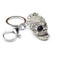 2 PCS Shining Skull Keychain Bag Hanging Jewelry, Diamond Skull Keychain