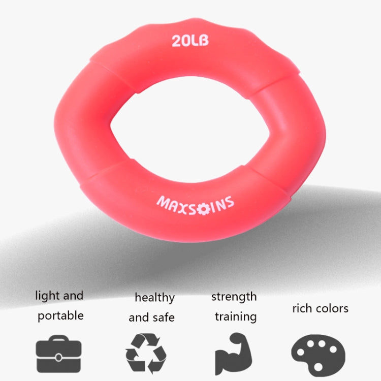 MAXSOINS MXO-009898 Silicone Finger Exercise Grip Device Olive Shape Rehabilitation Finger Pinch Device, Specification: 20LB(Red), 20LB(Green), 30LB(Yellow), 30LB(Pink), 40 pounds of blue, 50LB(Purple), 50LB(Orange), 60LB(Jade), 60LB(Gray), 70LB(Blue) ...