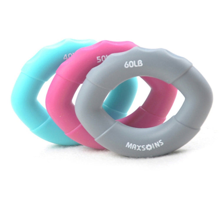 MAXSOINS MXO-009898 Silicone Finger Exercise Grip Device Olive Shape Rehabilitation Finger Pinch Device, Specification: 20LB(Red), 20LB(Green), 30LB(Yellow), 30LB(Pink), 40 pounds of blue, 50LB(Purple), 50LB(Orange), 60LB(Jade), 60LB(Gray), 70LB(Blue) ...