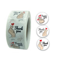 10 Rolls Thank You Floral Sticker Wedding Gift Decoration Sticker, K-01-25, K-02-25, K-03-25h