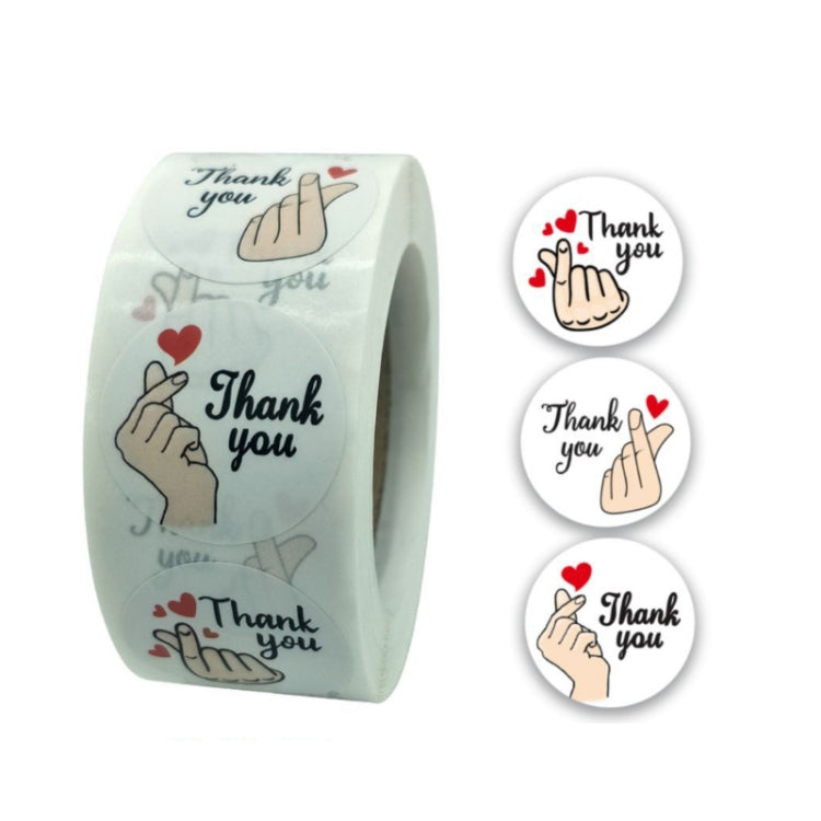 10 Rolls Thank You Floral Sticker Wedding Gift Decoration Sticker, K-01-25, K-02-25, K-03-25h