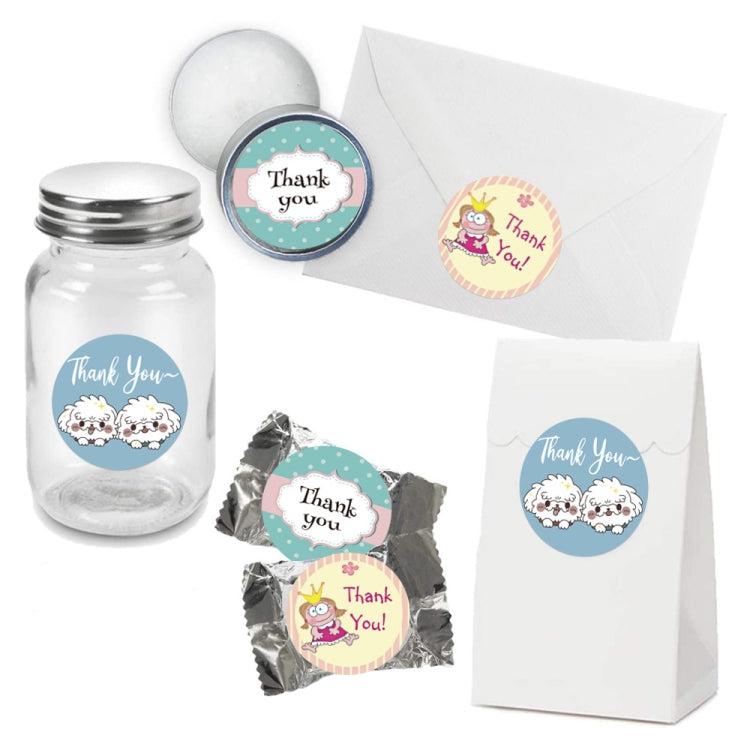 10 Rolls Seal Sticker Thank You Cute Animal Sticker Crafts Holiday Decoration Sticker, 2.5cm / 1 Inch