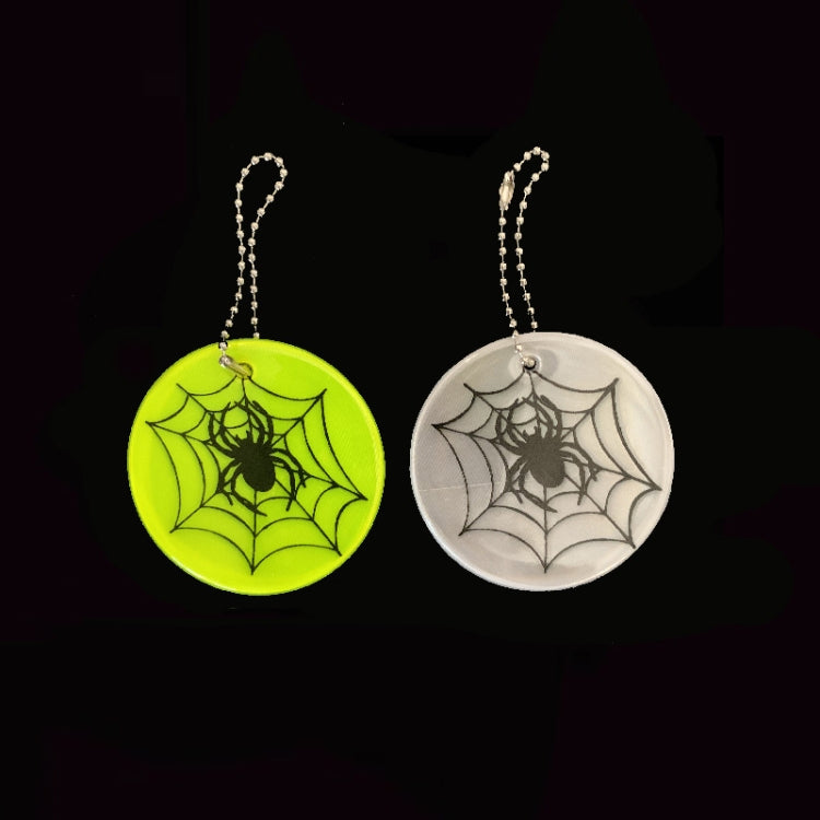 10 PCS Spider Web Type Reflective Waterproof Pendant For Night Riding Student Schoolbag Pendant Random Colour Delivery, Spider Web Keychain