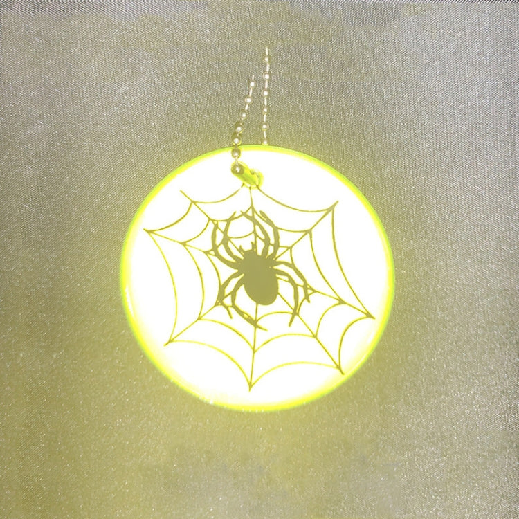 10 PCS Spider Web Type Reflective Waterproof Pendant For Night Riding Student Schoolbag Pendant Random Colour Delivery, Spider Web Keychain