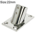 Thicken 316 Stainless Steel 60-Degree Square Tube Base Marine Boat Hardwares, Specifications:, 22mm, 25mm
