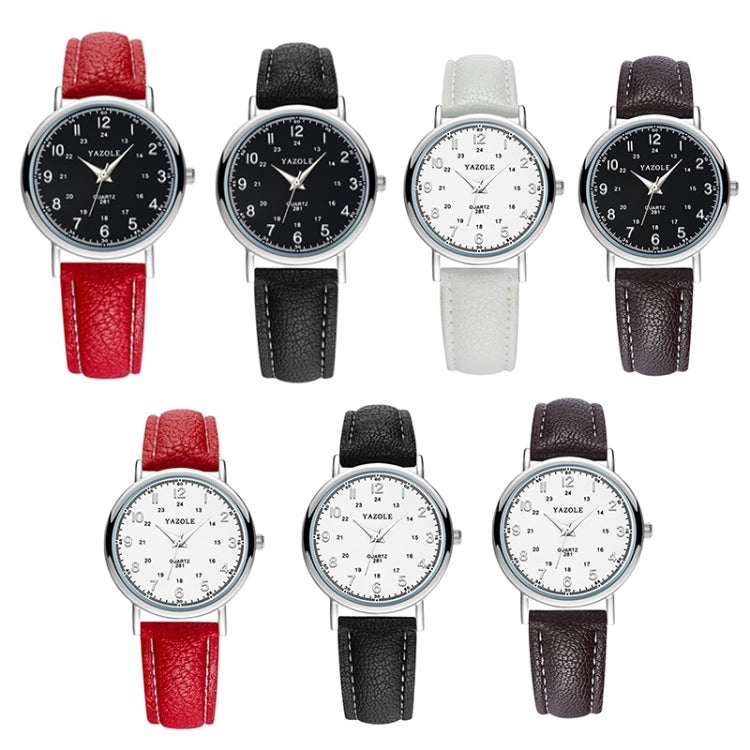 YAZOLE 281 Dual Digital Dial Simple Retro Business Couple Quartz Watch, Small Black Tray Brown Belt, Small White Tray Brown Belt, Small White Tray White Belt, Small White Tray Black Belt, Small White  Tray Red Belt, Small Black  Tray Black Belt        ...