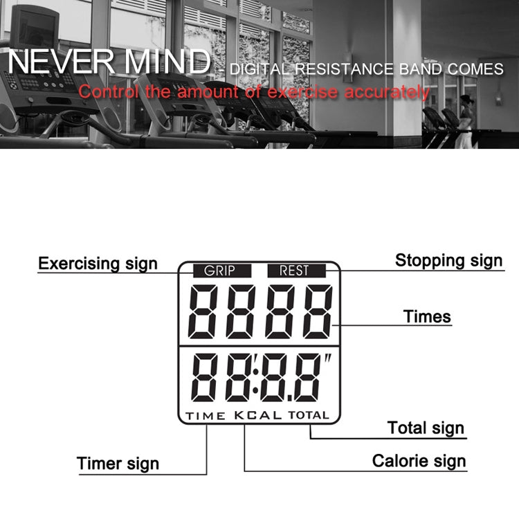 KYTO 2713 Calorie Electronic Counting Timing Chest Expansion Latex Tensioner, KYTO 2713