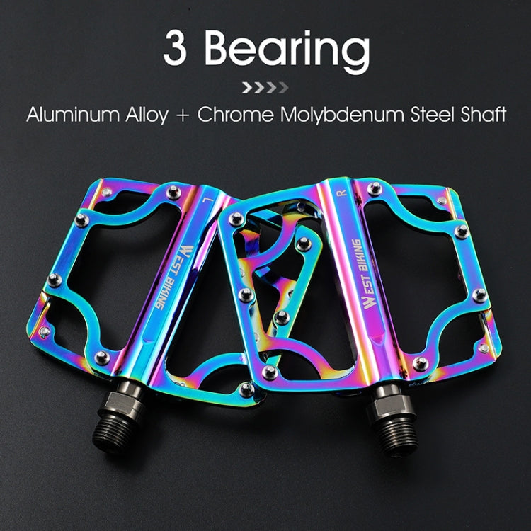 1 Pair WEST BIKING YP0802081 Mountain Road Bike Colorful Pedals, YP0802081