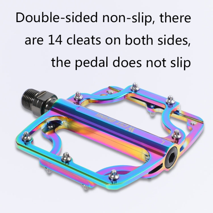1 Pair WEST BIKING YP0802081 Mountain Road Bike Colorful Pedals, YP0802081