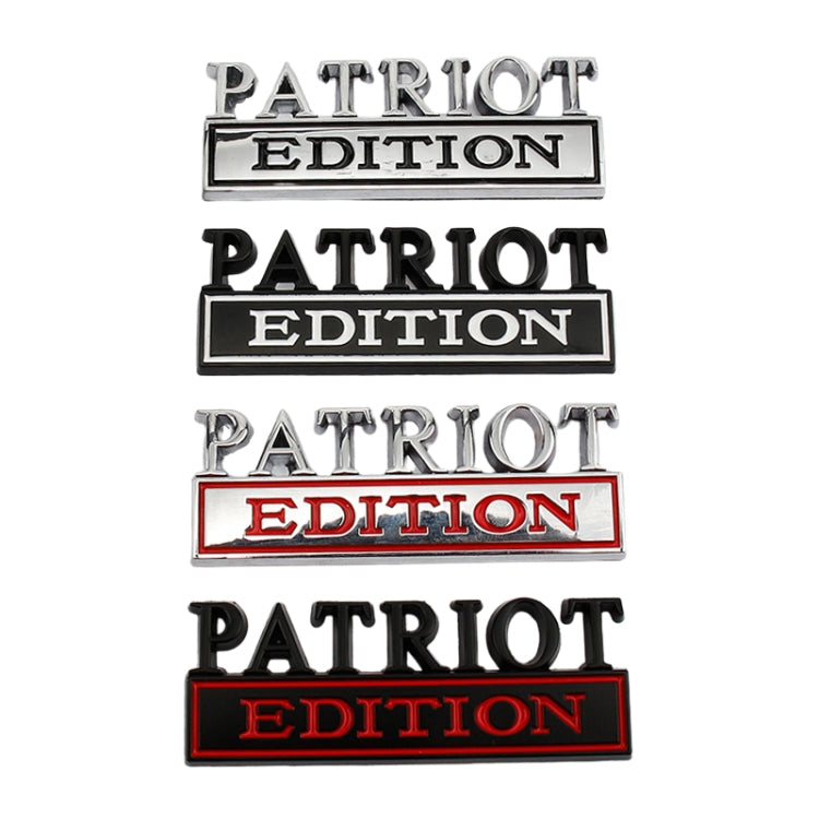 2 PCS Patriot Edition Metal Leaf Board Car Stickers Back Tail Box Label, PATRIOT