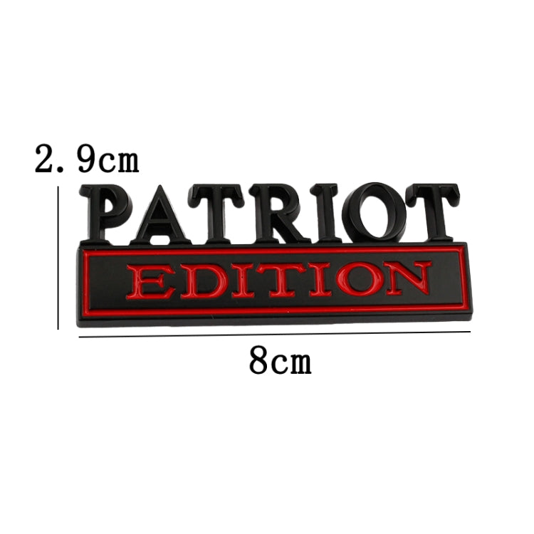 2 PCS Patriot Edition Metal Leaf Board Car Stickers Back Tail Box Label, PATRIOT