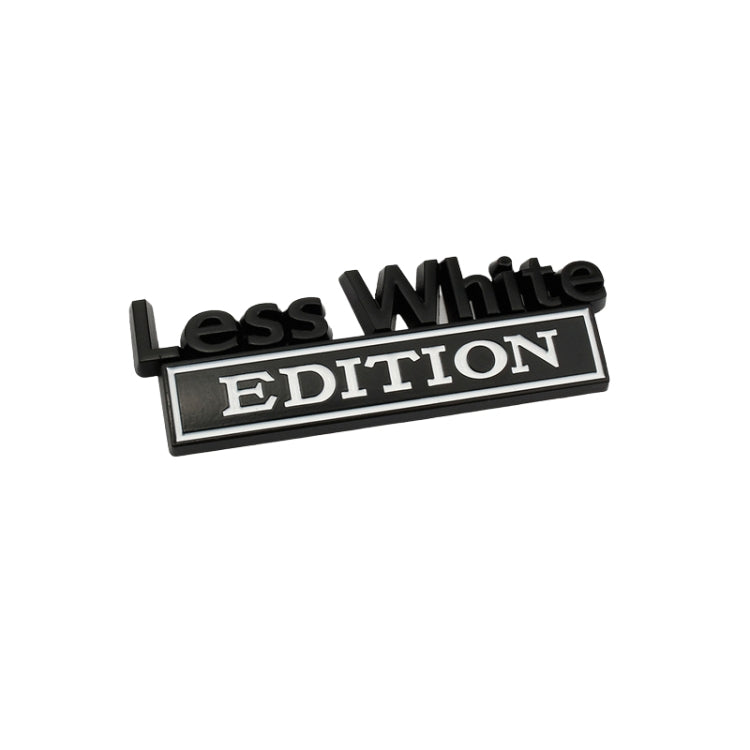 2 PCS Car Metal Leaf Board Label Less White Edition Modified Body Labeling, Less White