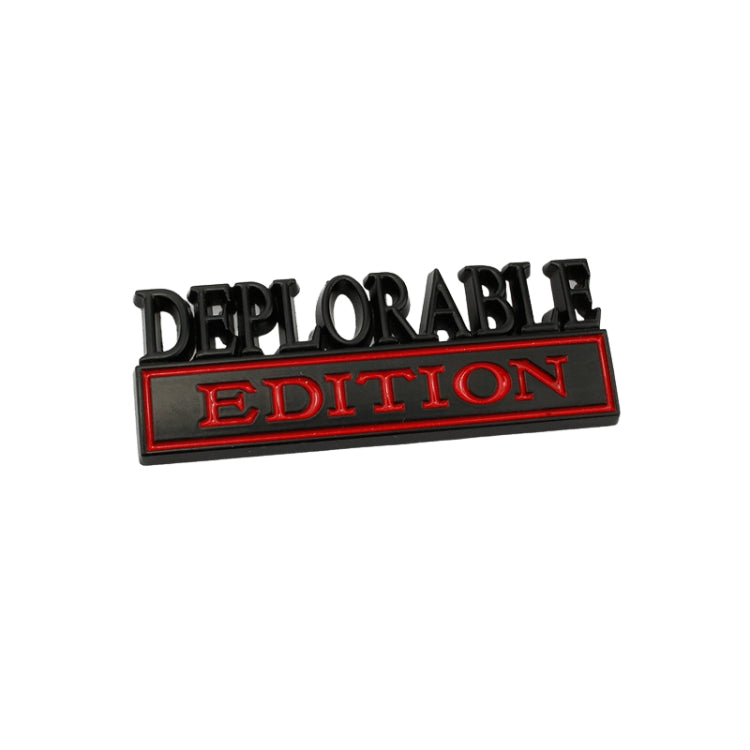 2 PCS Car Modified Metal Car Standard DEPLORABLE Edition Car Stickers, DEPLORABLE