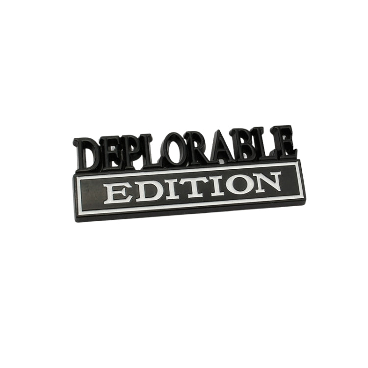 2 PCS Car Modified Metal Car Standard DEPLORABLE Edition Car Stickers, DEPLORABLE