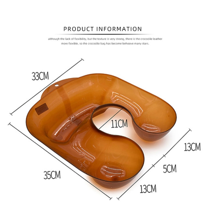 Potion Tank Shoulder Rest Hair Salon Curly Hair Perm Dye Transparent Shoulder Rest Hairdressing Tools, Black, Brown
