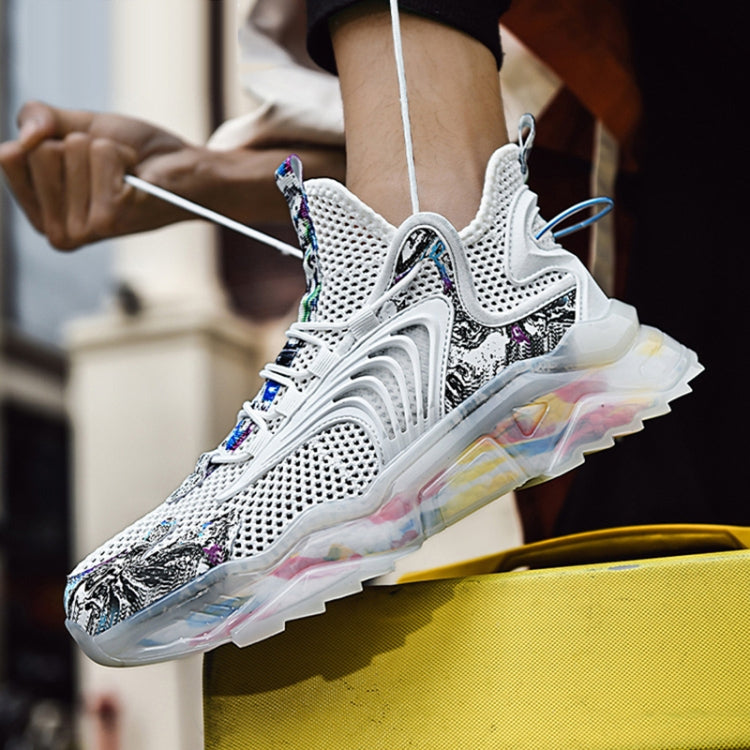 1927A Summer Hollow Flying Knit Breathable Sports Shoes Men Casual Shoes, 39, 40, 41, 42, 43, 44, 45, 46