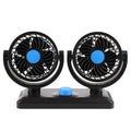 Car Fan Portable Mini Adjustable Car Double-Headed Electric Fan, USB Universal, 12V Cigarette Lighter, 24V Cigarette Lighter